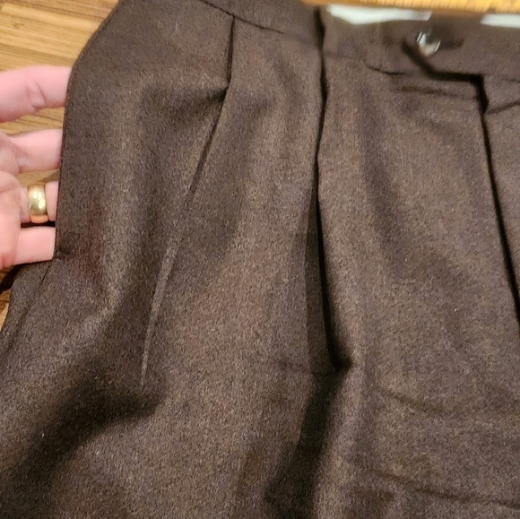 Worsted Wool Pleated Dress Pants - Picture 10 of 12